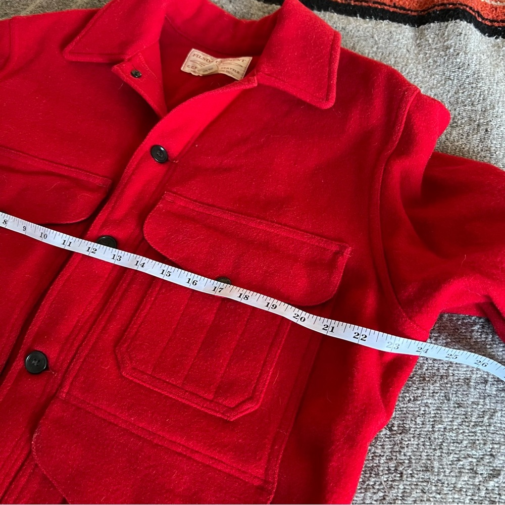 Filson Mackinaw Cruiser | Size Large 42 | Scarlett Red | Made in USA - Picture 7 of 15
